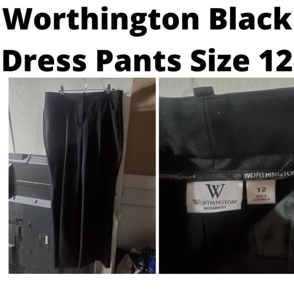 Worthington Black Dress Pants Size 12